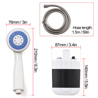 Electric Shower Pump Portable Camping Shower Outdoor USB Rechargeable for Camping Car Washing Gardening Pet Cleaning Shower
