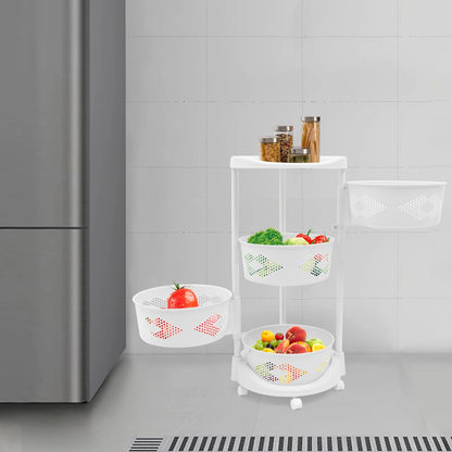 Kitchen Cupboard Shelf with 5 Wheels