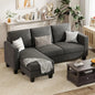 3 Seated L Convertible Sectional Sofa Couch
