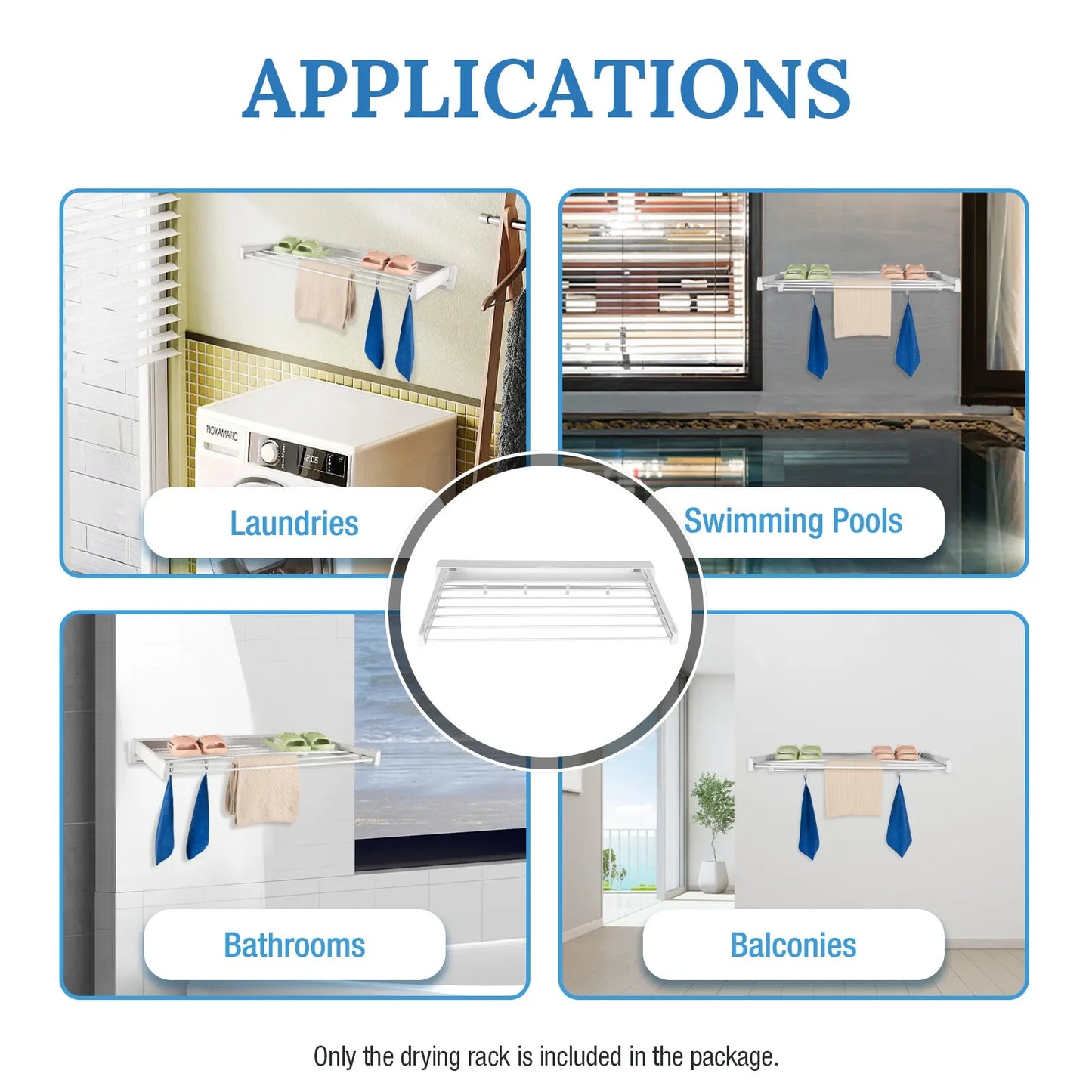 Wall-mounted Laundry Clothes Drying Rack Retractable