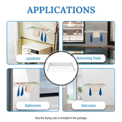 Wall-mounted Laundry Clothes Drying Rack Retractable