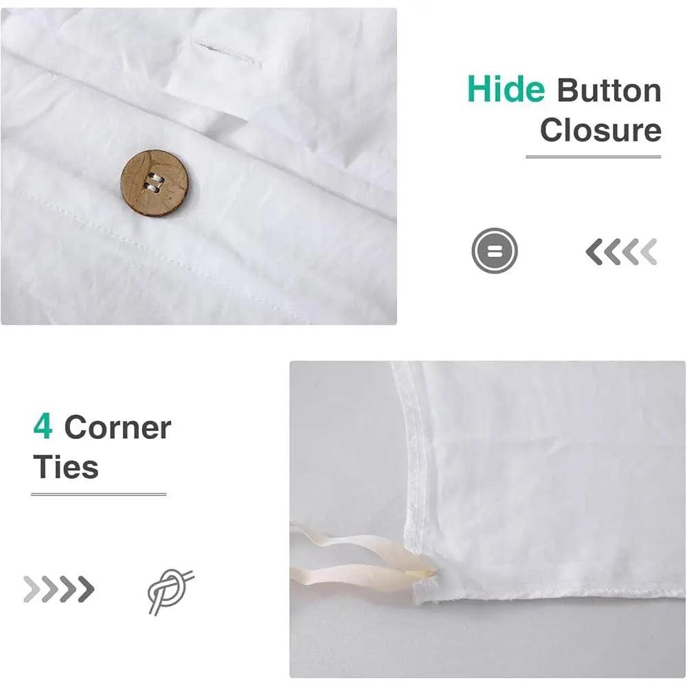 Solid White Duvet Cover Set