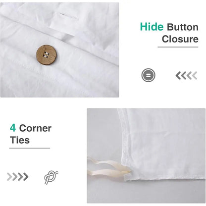 Solid White Duvet Cover Set
