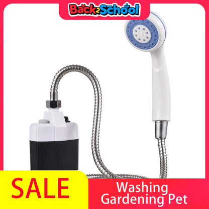 Electric Shower Pump Portable Camping Shower Outdoor USB Rechargeable for Camping Car Washing Gardening Pet Cleaning Shower