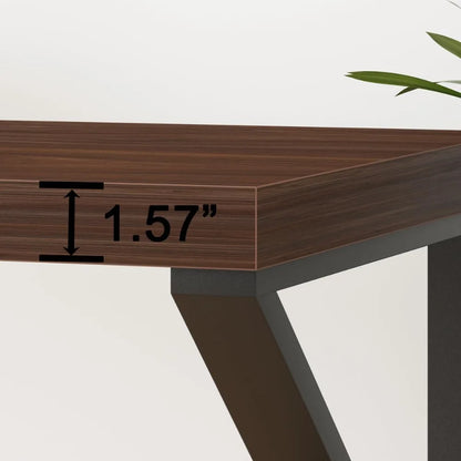 Industrial Modern Metal Wood Desk Workstation