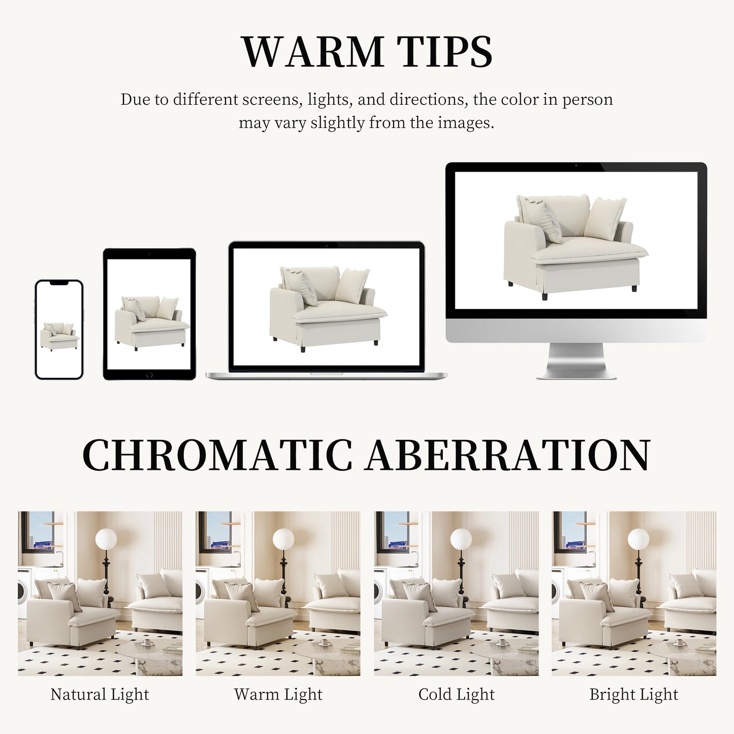 Oversized Single Seat Sofa Module for Modular Sectional Sofa