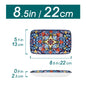 Porcelain Rectangular Serving Plates Bohemian 8.5