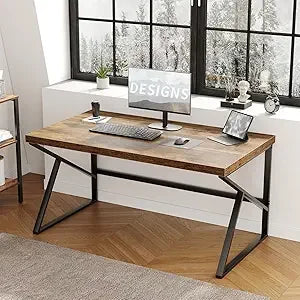 Industrial Modern Metal Wood Desk Workstation
