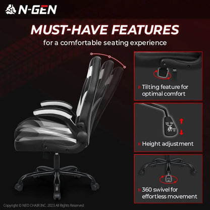 Video Gaming Ergonomic Computer Chair Adjustable Height