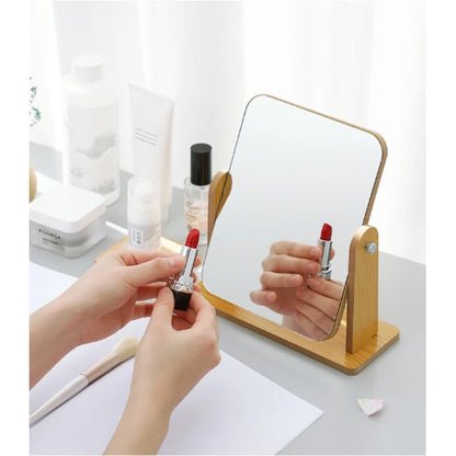 Swivel Wooden LED Vanity Mirror