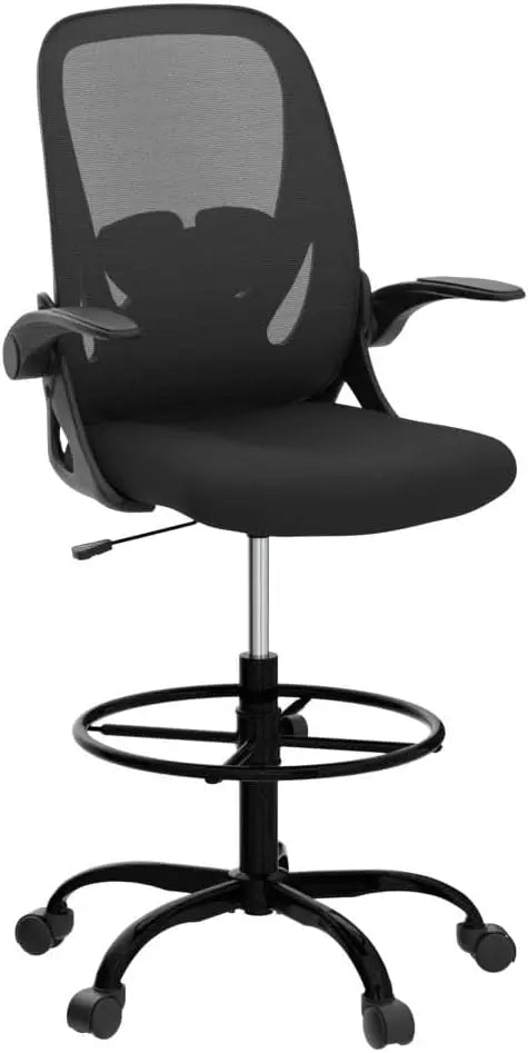 Tall Office Chair with Flip-up Armrests