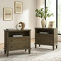 Rustic Bedside Table with Wireless Charge