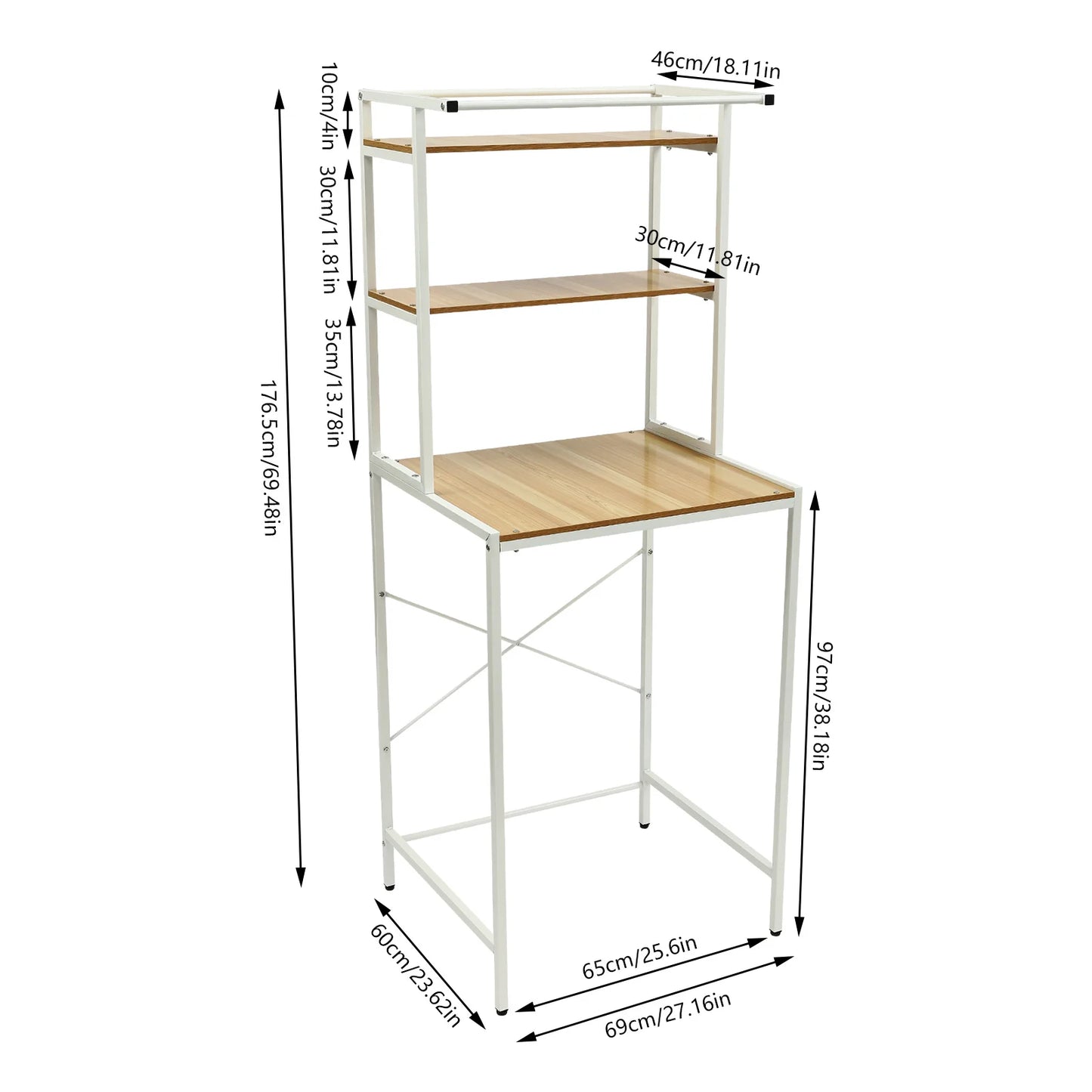 3-Tier Standing Washer Dryer Shelf