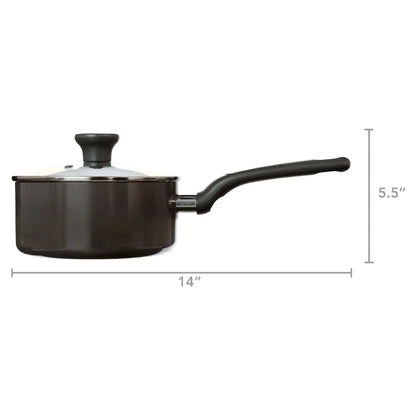Grey Aluminum 2qt Sauce Pan with Lid