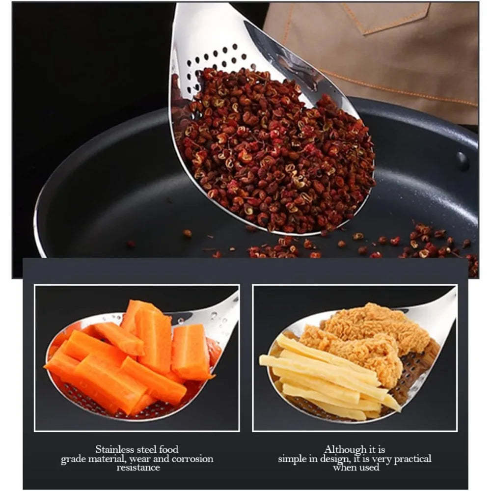 Stainless Steel Slotted Spoon Frying Strainer