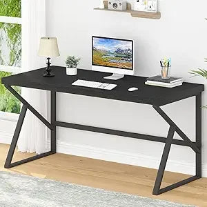 Industrial Modern Metal Wood Desk Workstation