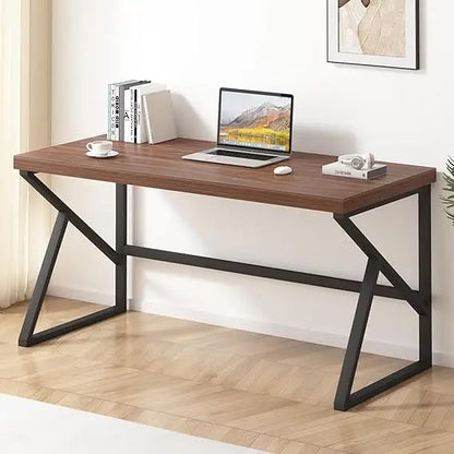 Industrial Modern Metal Wood Desk Workstation