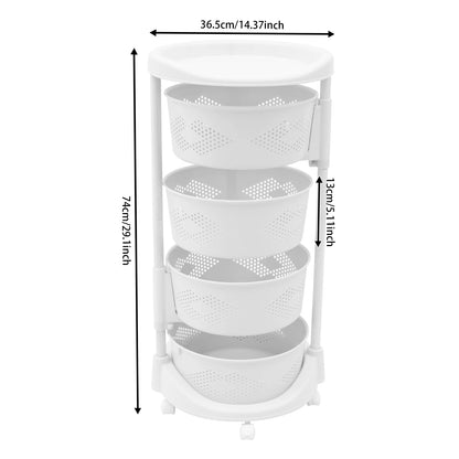 Kitchen Cupboard Shelf with 5 Wheels