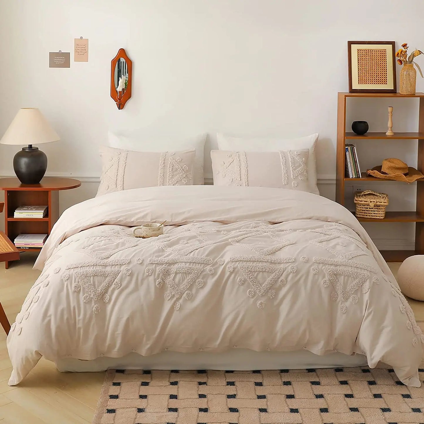 Bohemian Comforter Cover Bed Sheet with Pillow Shams