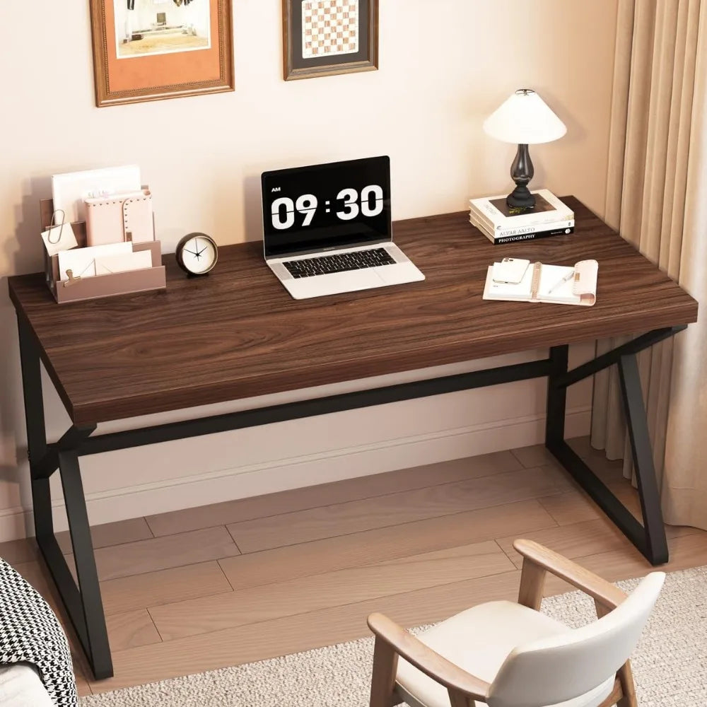 Industrial Modern Metal Wood Desk Workstation