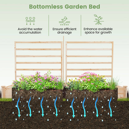 Raised Garden Bed Wooden Garden Box Planter Container