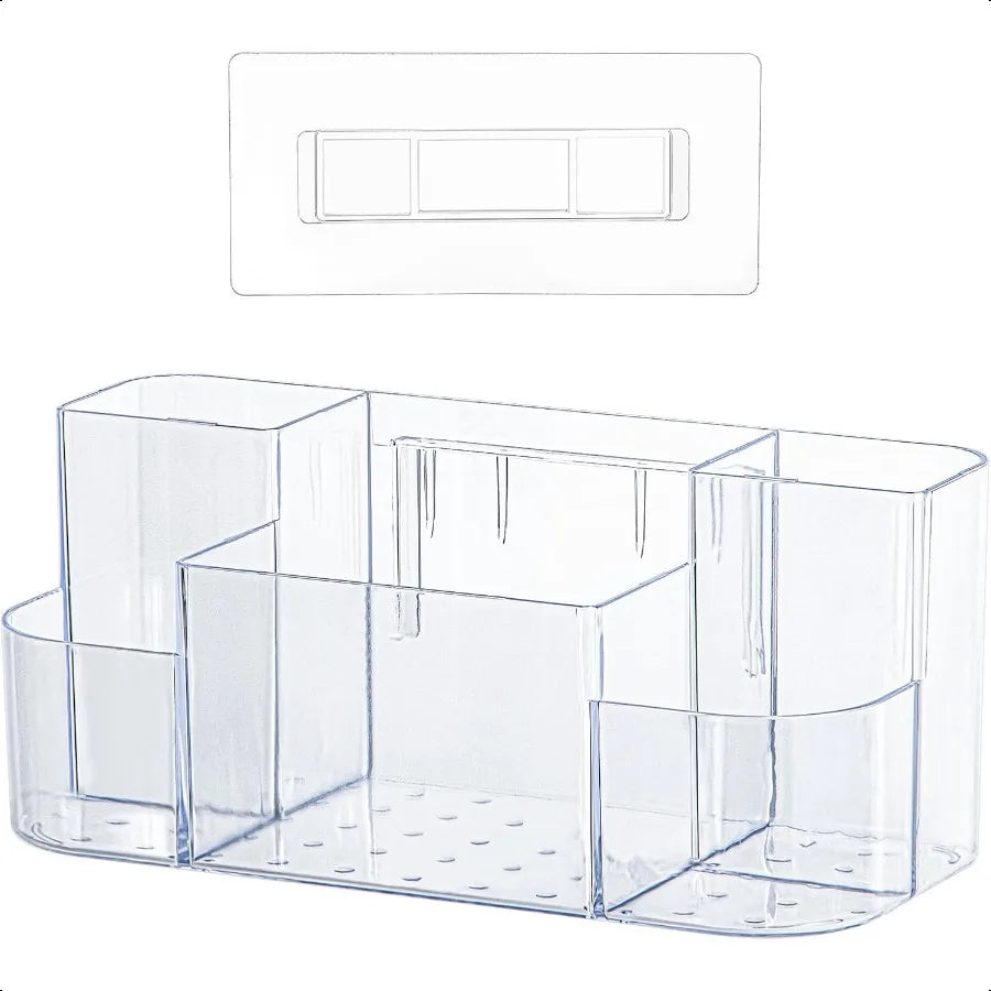 Clear Plastic Adhesive Shower Caddy