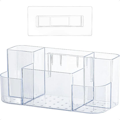 Clear Plastic Adhesive Shower Caddy