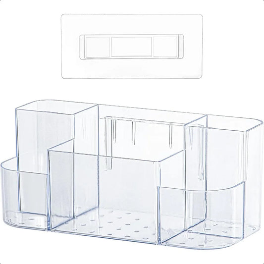 Clear Plastic Adhesive Shower Caddy