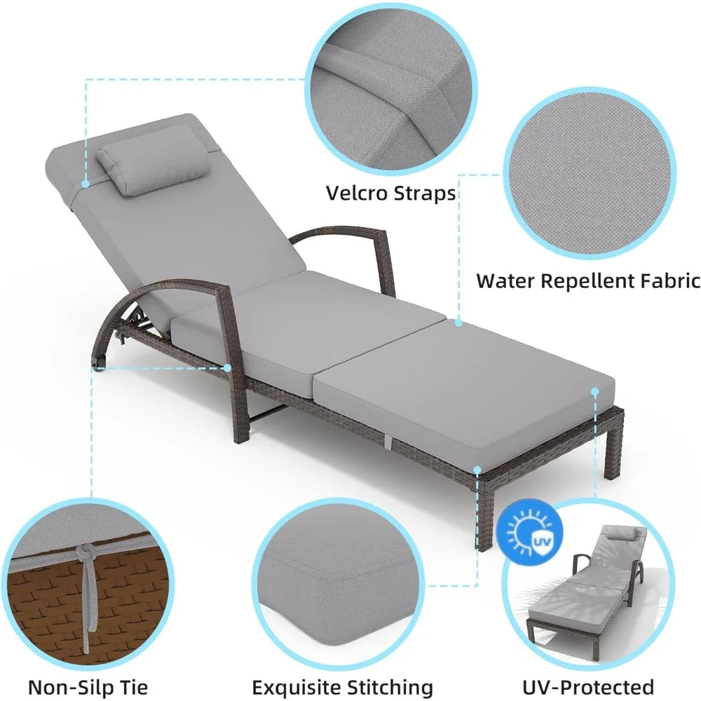 Chaise Lounge Outdoor Set of 2