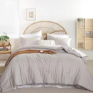 Taupe Comforter Set 7 Pieces, Soft And Lightweight