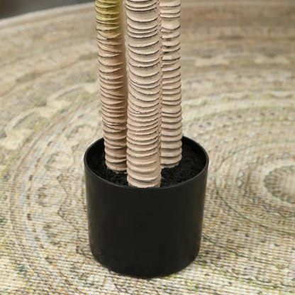 Fake Dracaena Tree in Black Plastic Pot