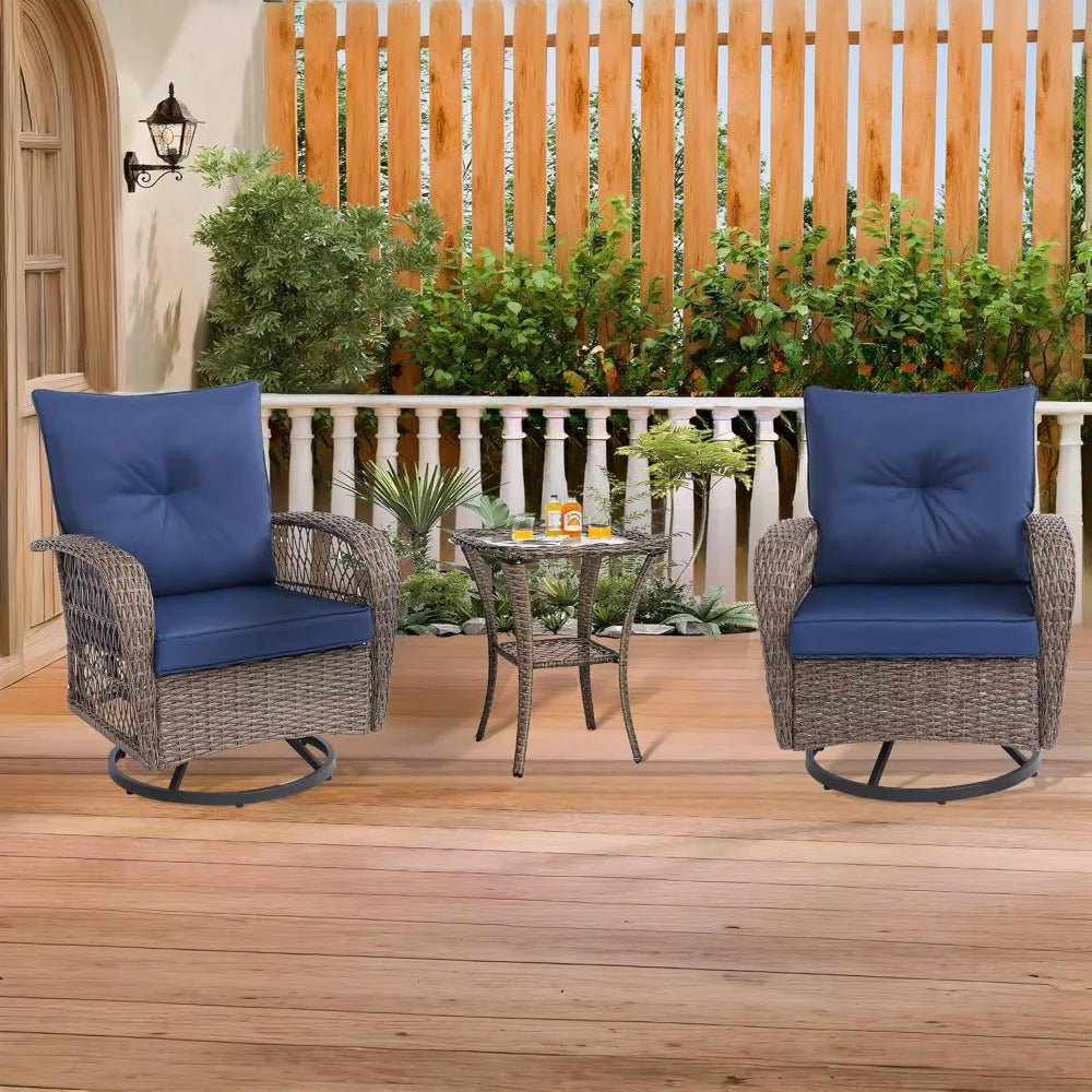 Wicker Sectional Swivel Rocker Glider Chairs Sets