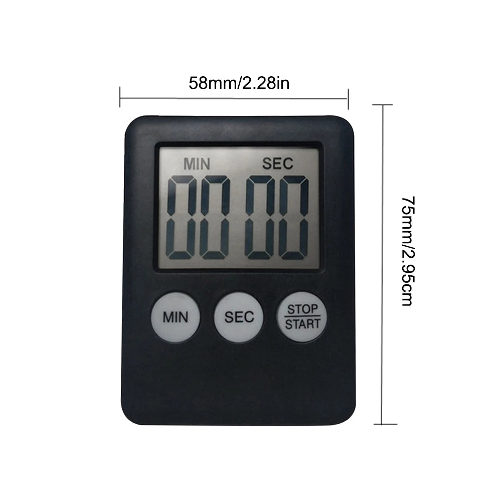 Digital Electronic Kitchen Timer Multi-Function Electronic Timer Stopwatch LCD Display Magnetic for Teachers Students