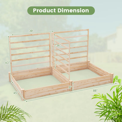 Raised Garden Bed Wooden Garden Box Planter Container