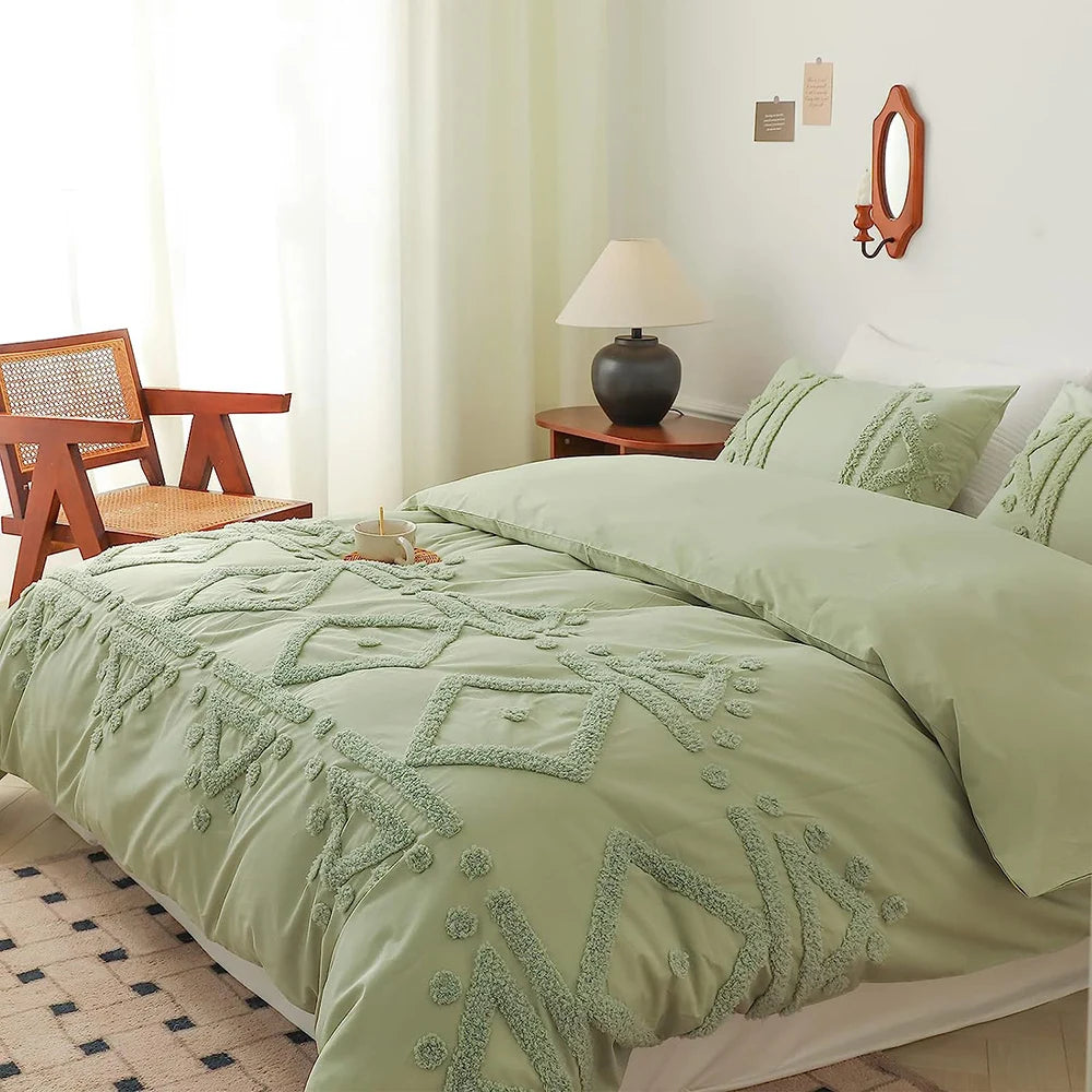 Bohemian Comforter Cover Bed Sheet with Pillow Shams