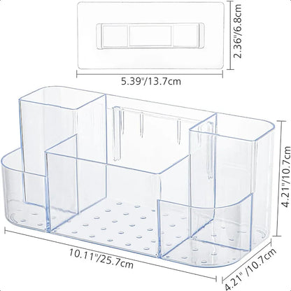 Clear Plastic Adhesive Shower Caddy