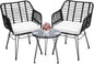 3 Piece Wicker Patio Furniture Set