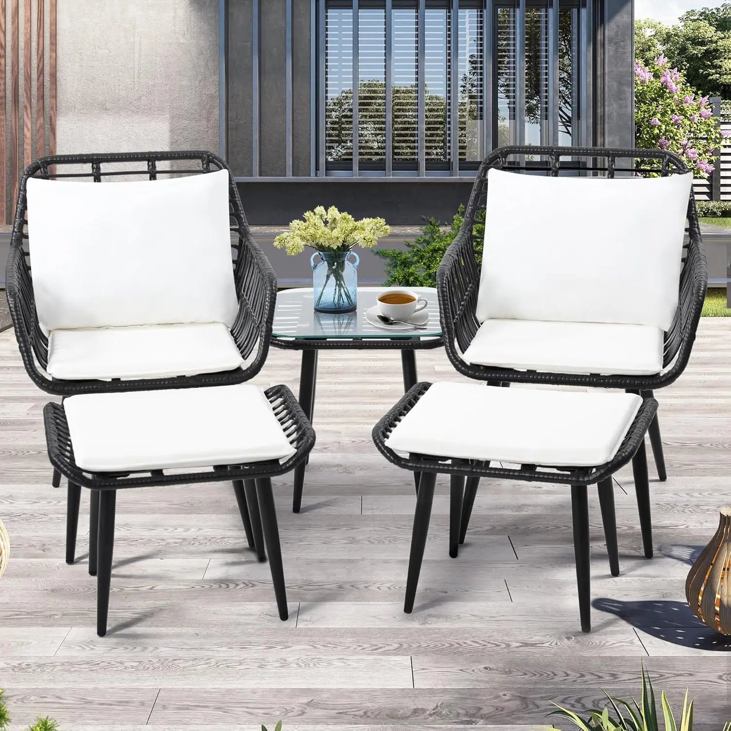 3 Piece Wicker Patio Furniture Set