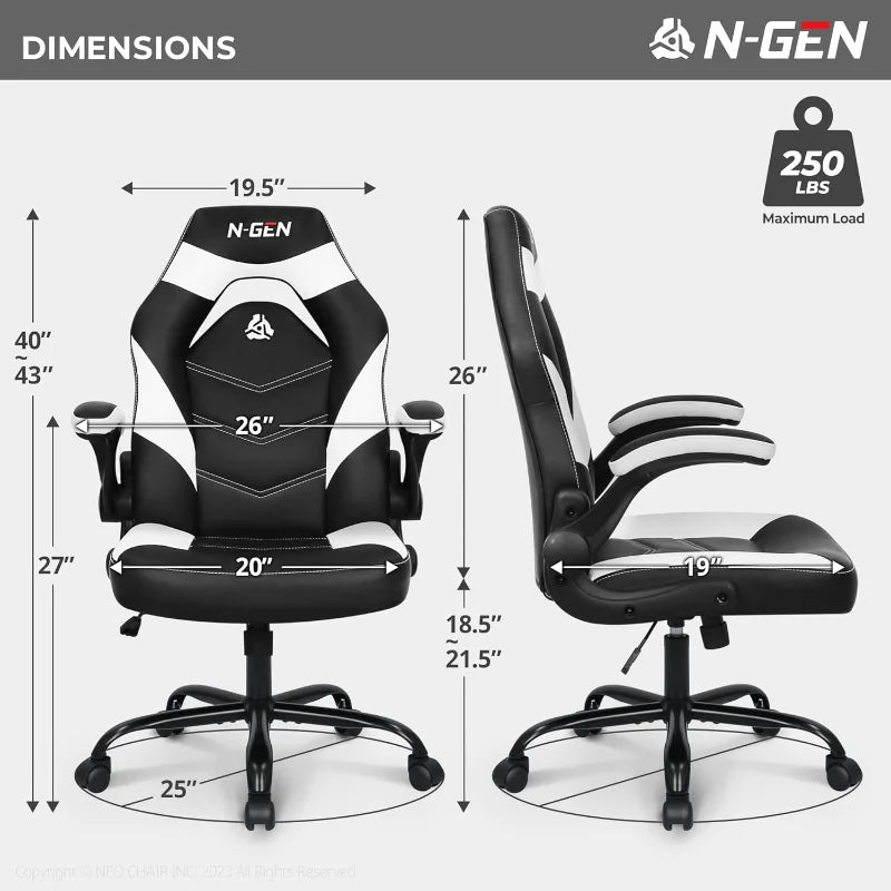 Video Gaming Ergonomic Computer Chair Adjustable Height
