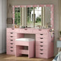 Vanity Desk with Mirror and Lights