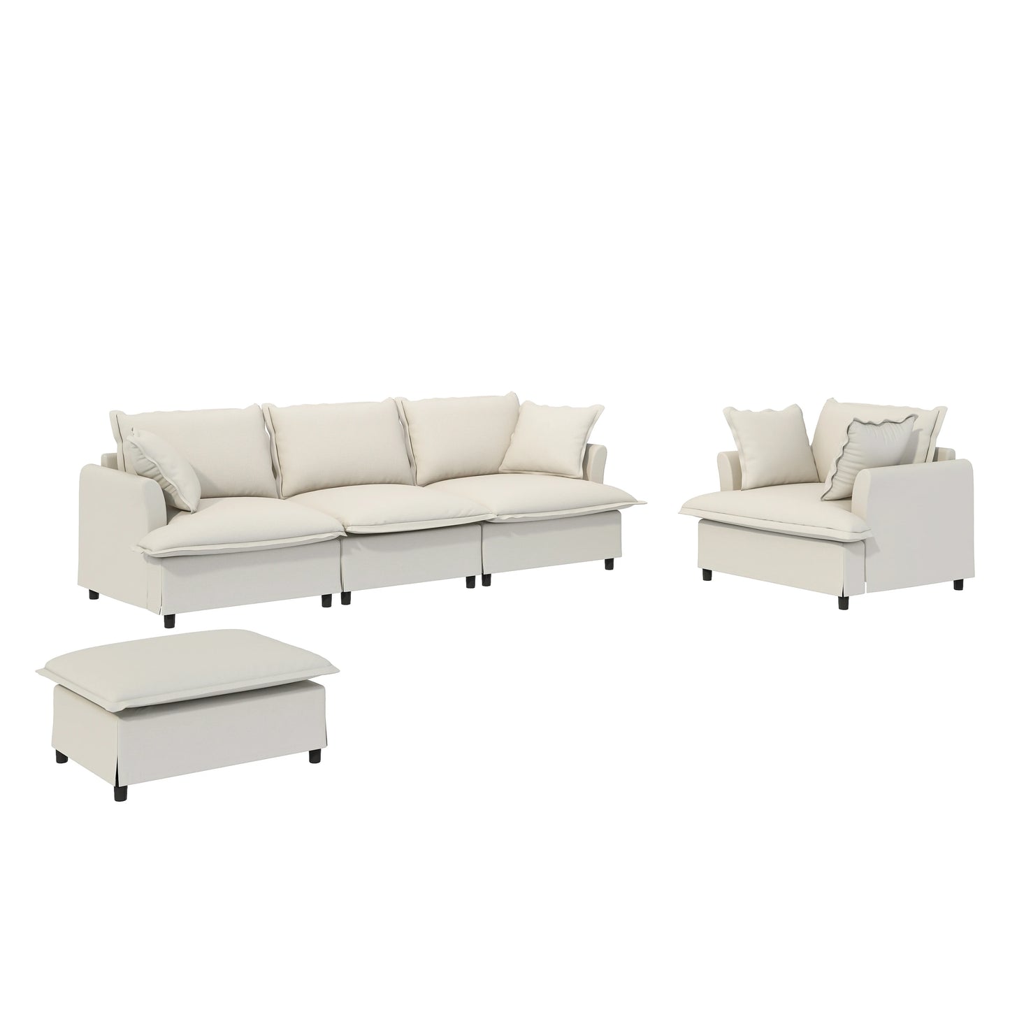 Oversized Single Seat Sofa Module for Modular Sectional Sofa