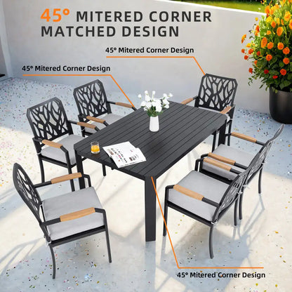 7PC Outdoor Patio Aluminum Furniture Set