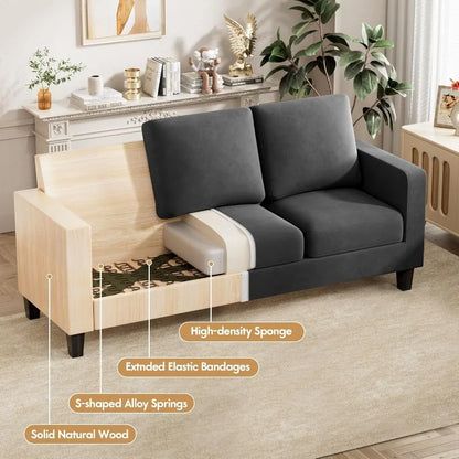 3 Seated L Convertible Sectional Sofa Couch